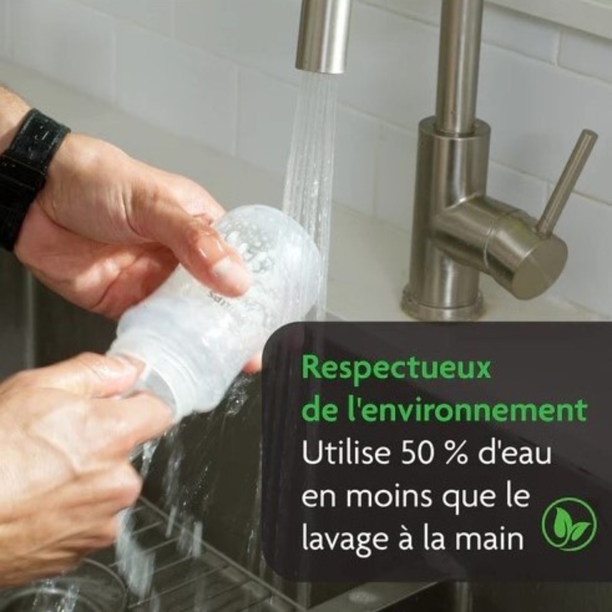 Stérilisateur et sécheur Bottle Washer Pro noir et blanc (babybrezza) - Image 2