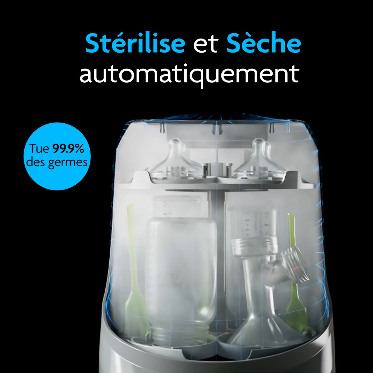 Stérilisateur et sécheur Bottle Washer Pro noir et blanc (babybrezza) - Image 5