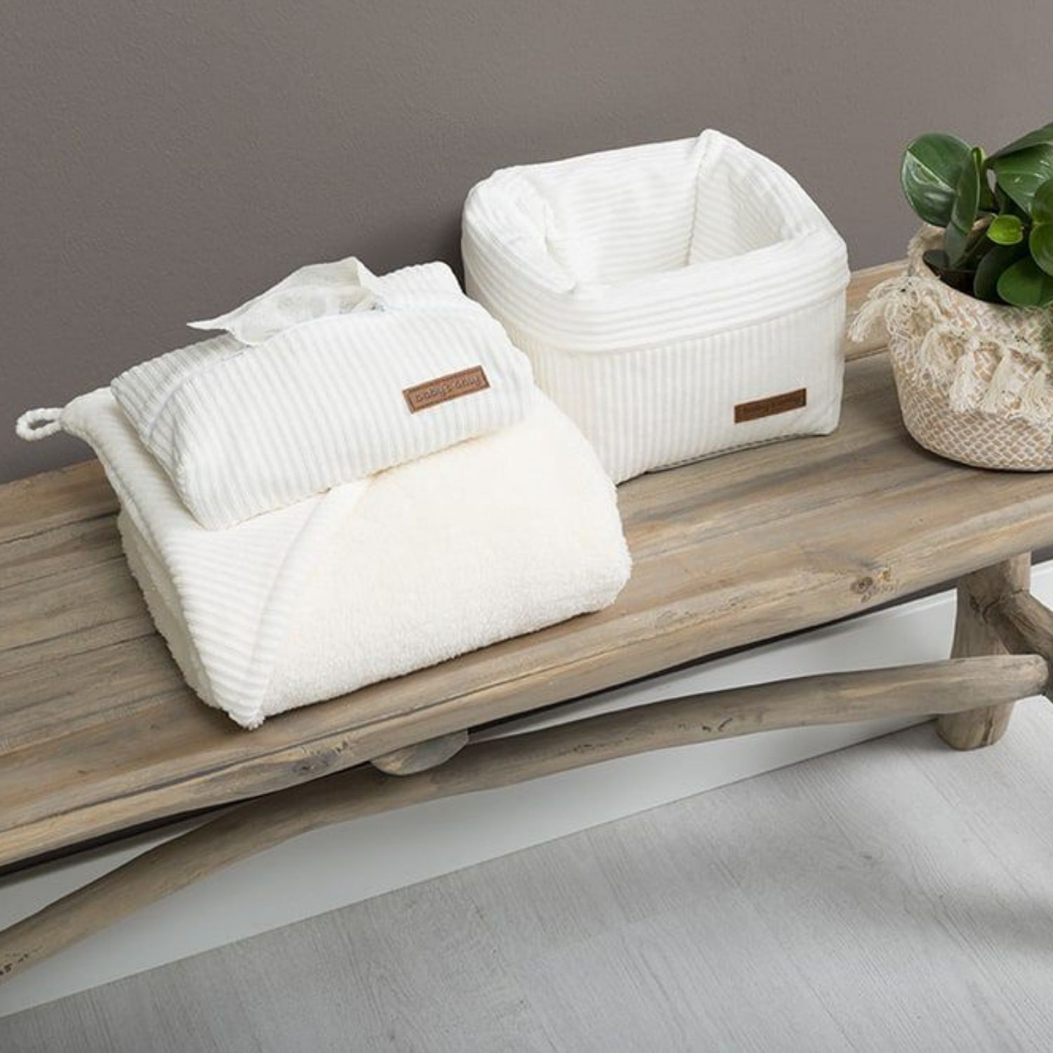 Panier de toilette Sense blanc (18 x 18 cm) (Baby's Only) - Image 2