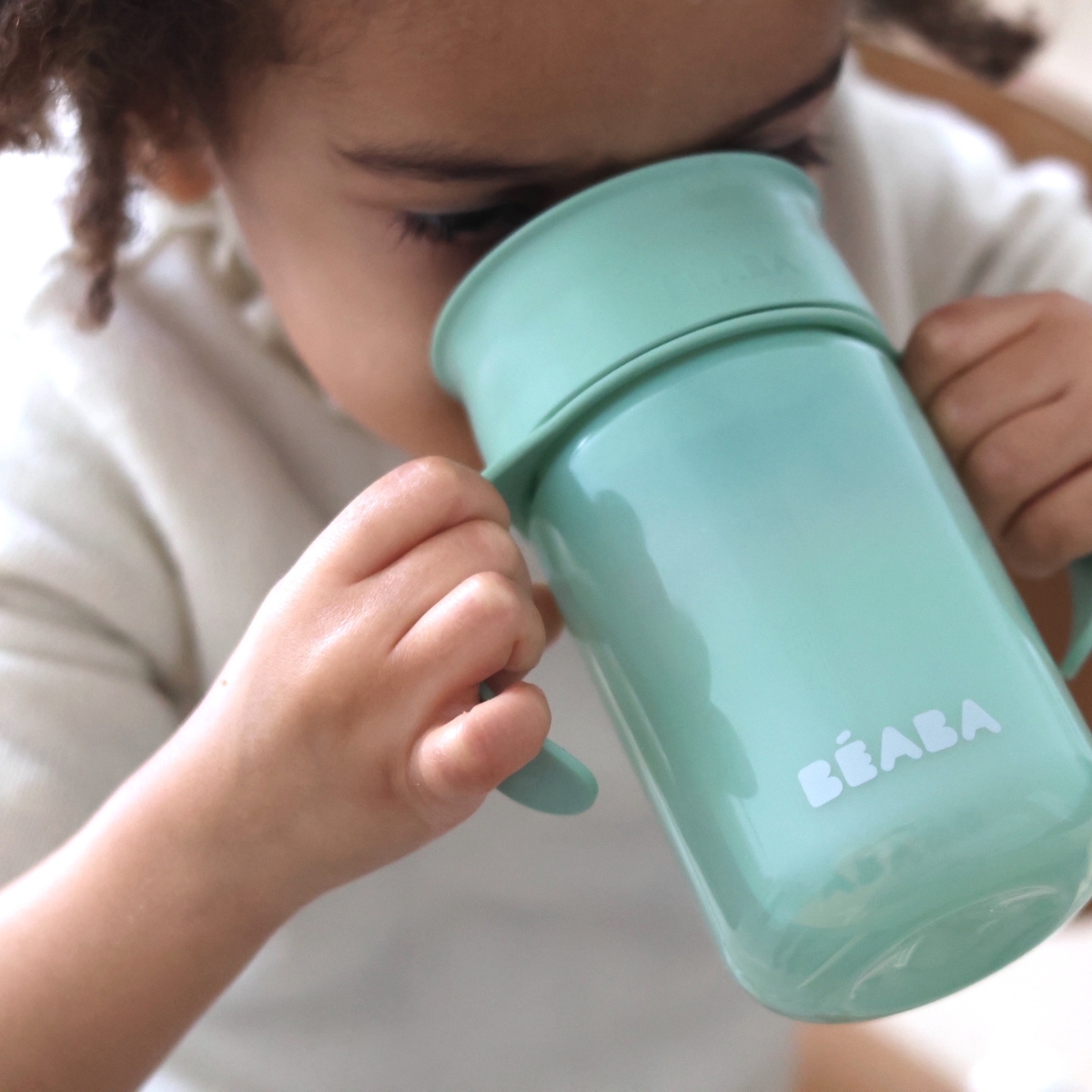 Tasse d'apprentissage 360° vert d'eau (340 ml) (Béaba) - Image 2
