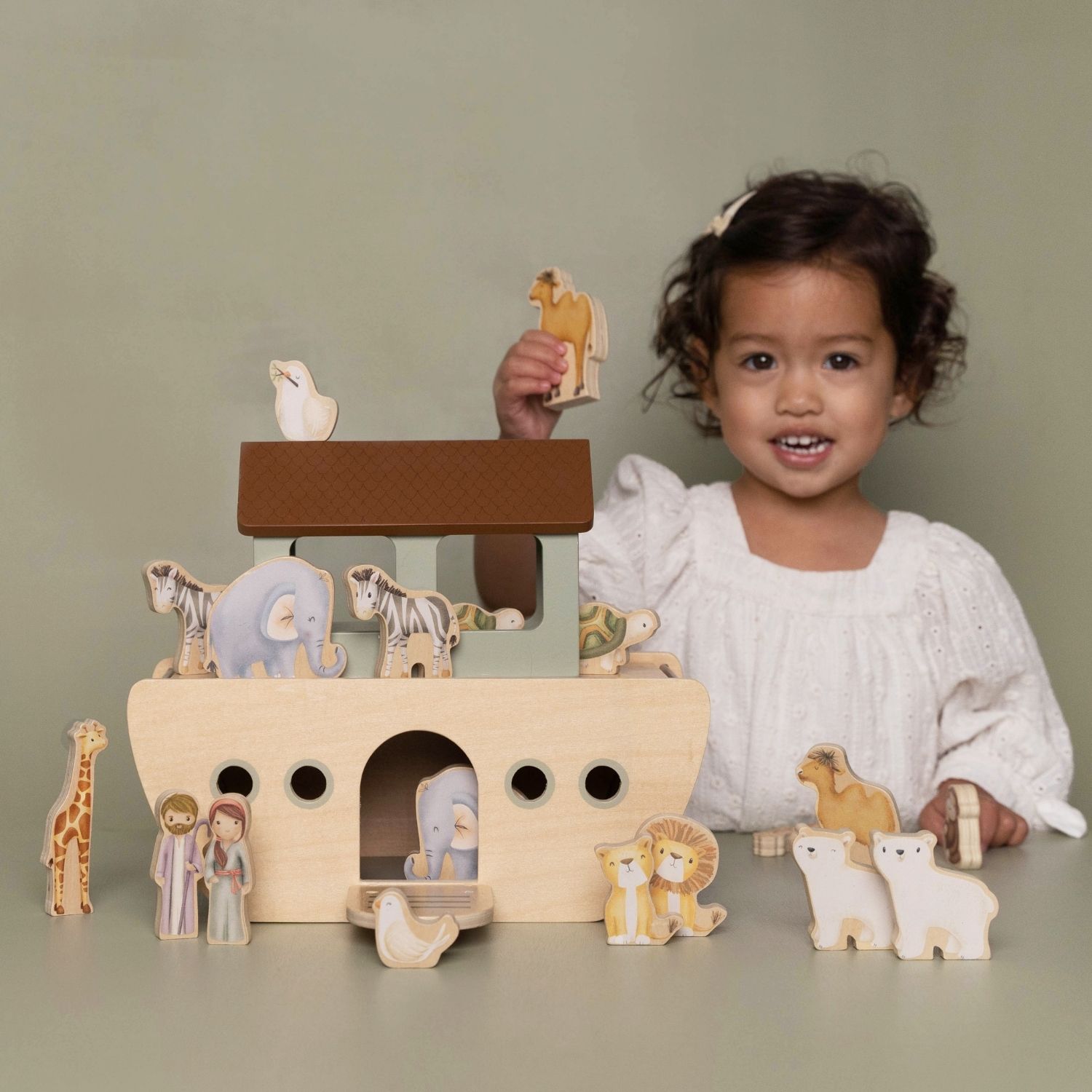 Arche de Noé en bois (30 pièces) (Little Dutch) - Image 1