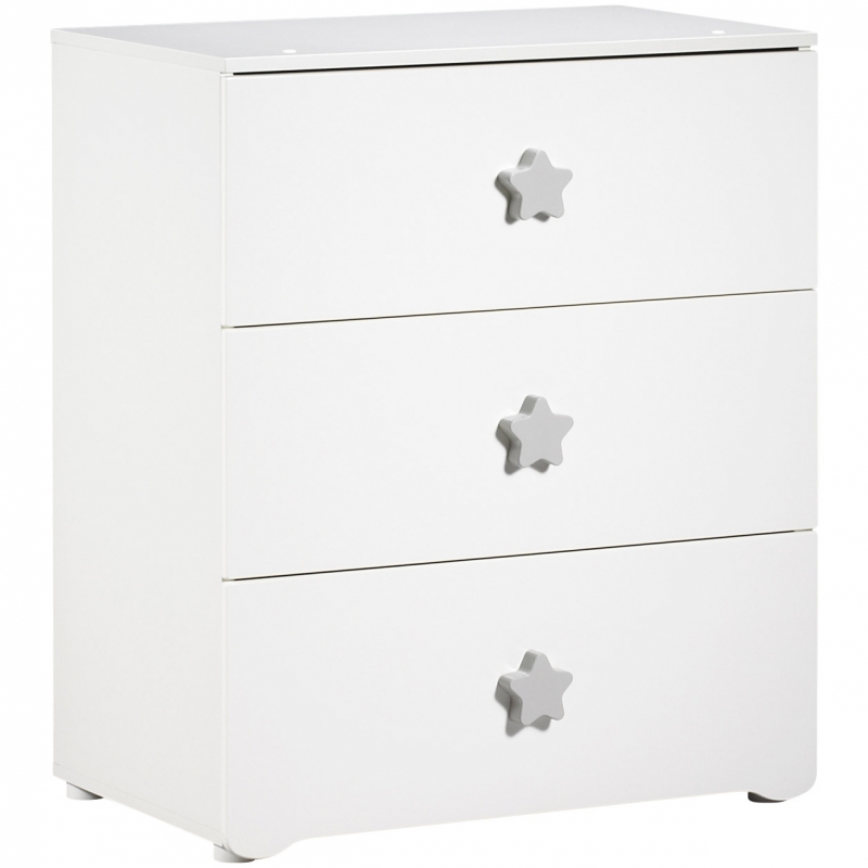 Commode à langer New Basic Boutons étoile gris (Baby Price) - Image 2