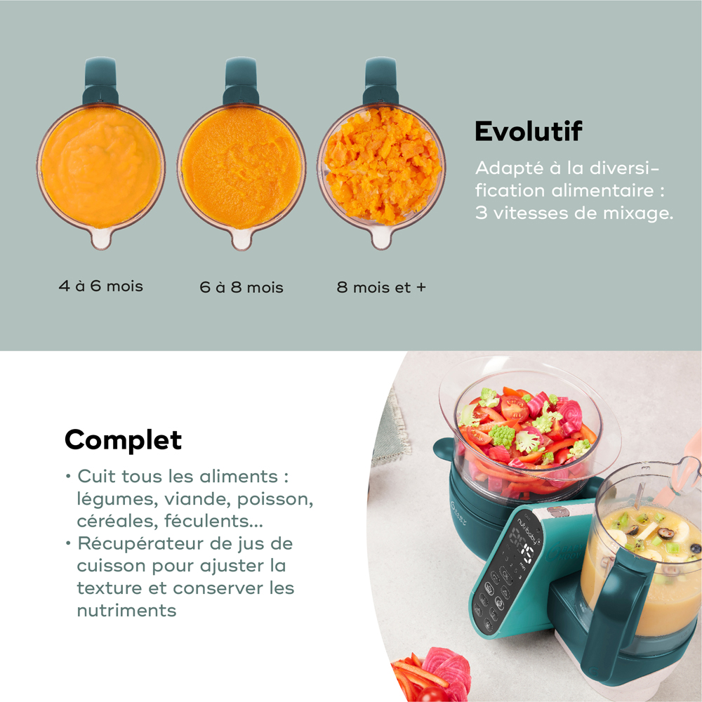 Robot cuiseur Nutribaby+ Opal Green (Babymoov) - Image 7