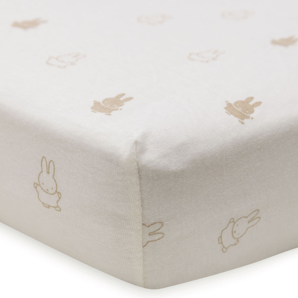Drap housse en jersey Happy Miffy Nougat (40 x 80 cm) (Jollein) - Image 4