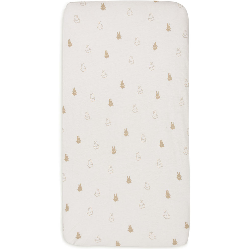 Drap housse en jersey Happy Miffy Nougat (40 x 80 cm) (Jollein) - Image 5