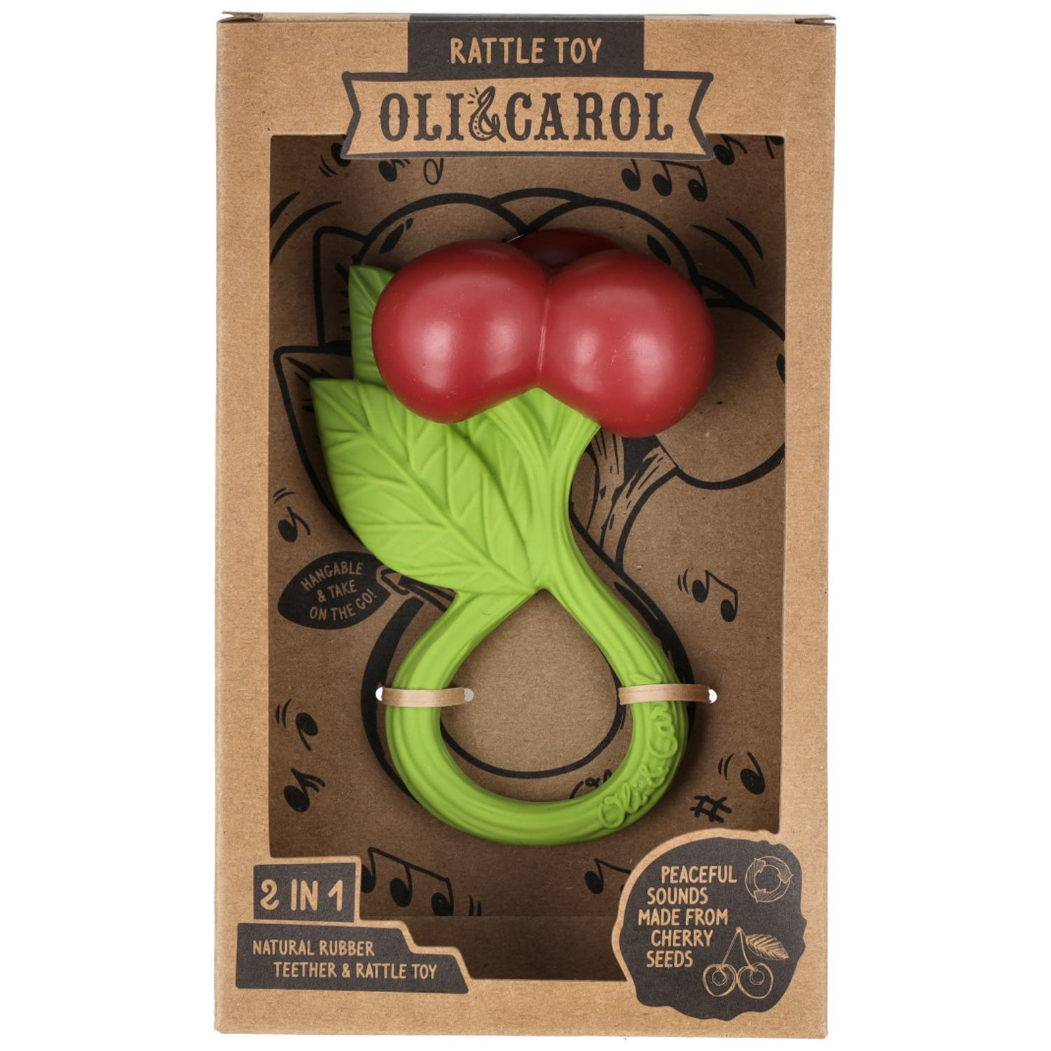 Hochet et anneau de dentition bébé Cherry (Oli and Carol) - Image 5