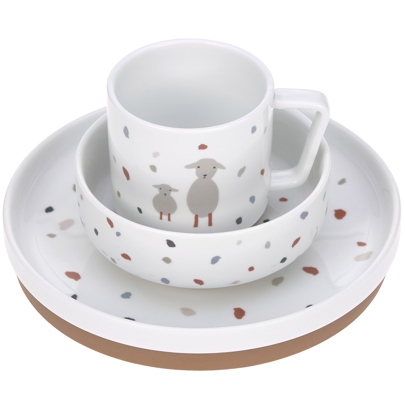 Coffret repas en porcelaine Tiny Farmer mouton et oie (Lassig) - Image 6