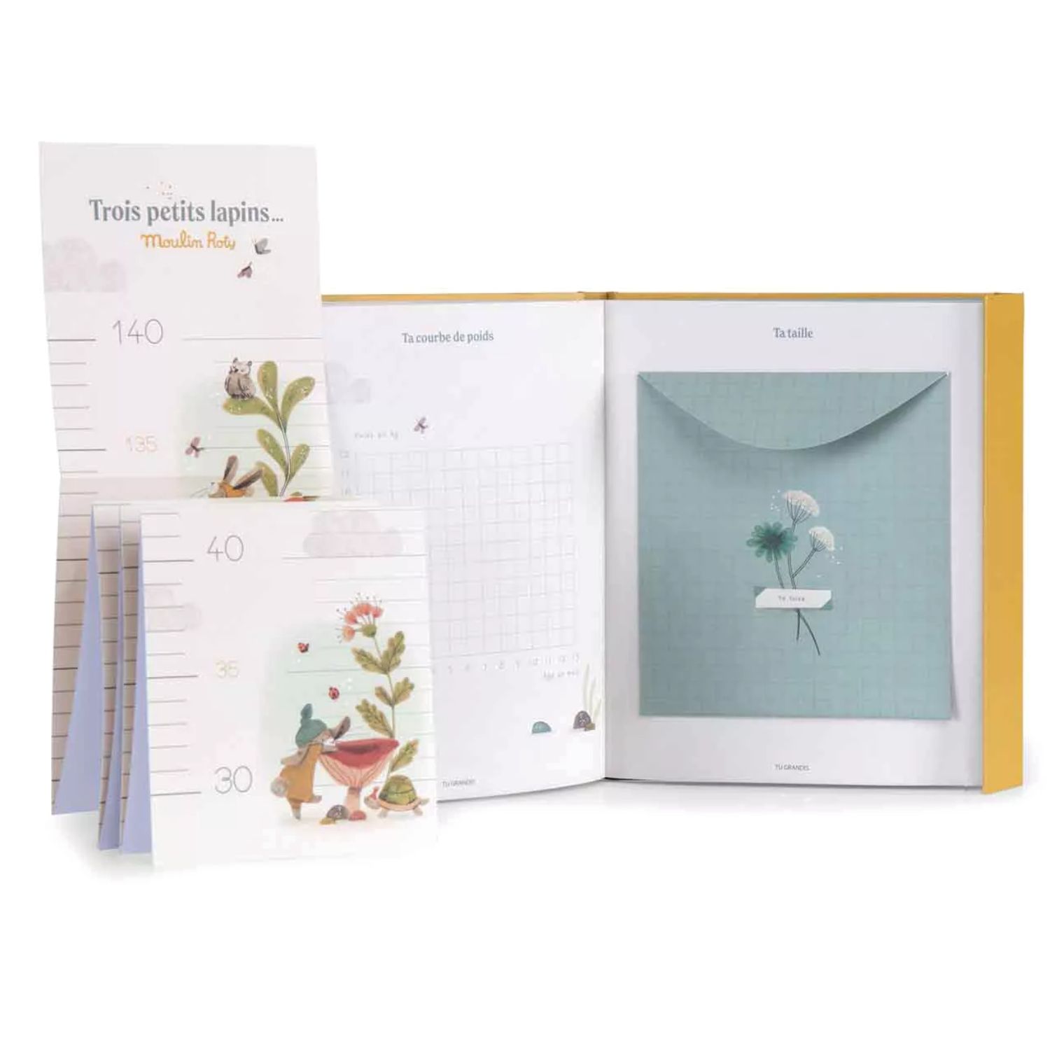Livre de naissance Trois petits lapins (80 pages) (Moulin Roty) - Image 2
