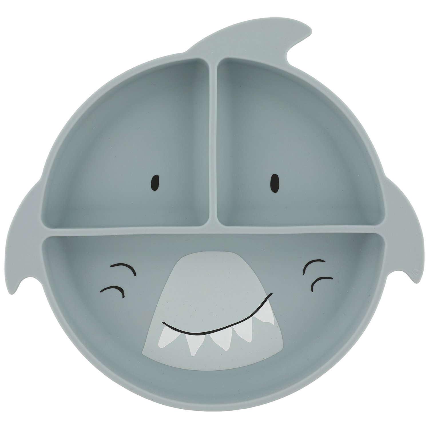 Trixie - Assiette à compartiments en silicone Mr. Shark