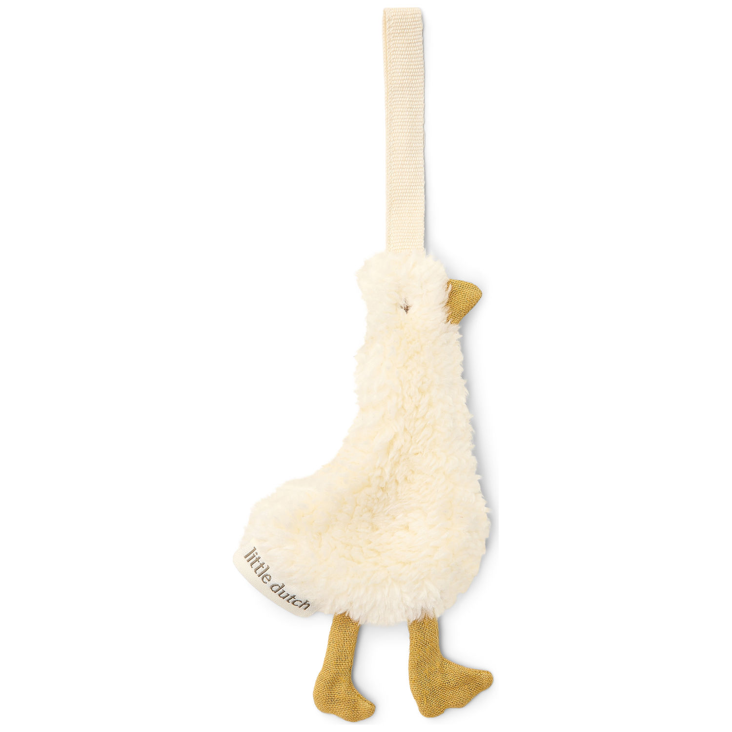 Doudou attache-tétine en gaze de coton Oie (Little Dutch) - Image 1