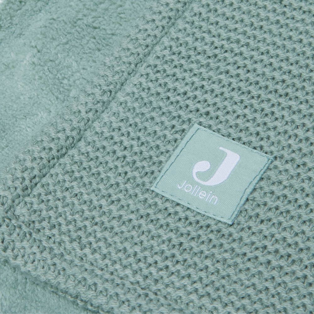 Couverture polaire Basic Knit Forest Green (75 x 100 cm) (Jollein) - Image 2