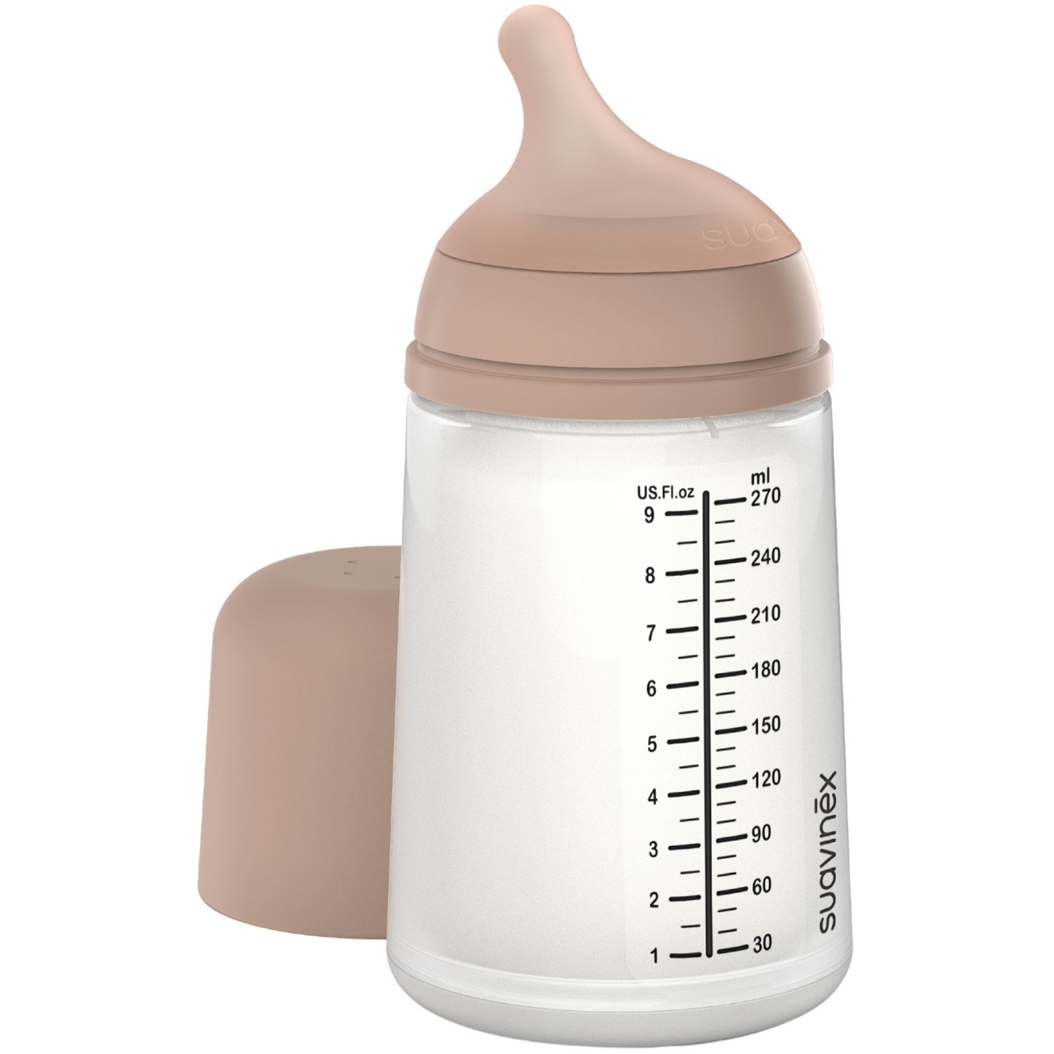 Suavinex - Biberon anti-colique Zerø.Zerø - Débit Moyen - M Medium (270 ml)