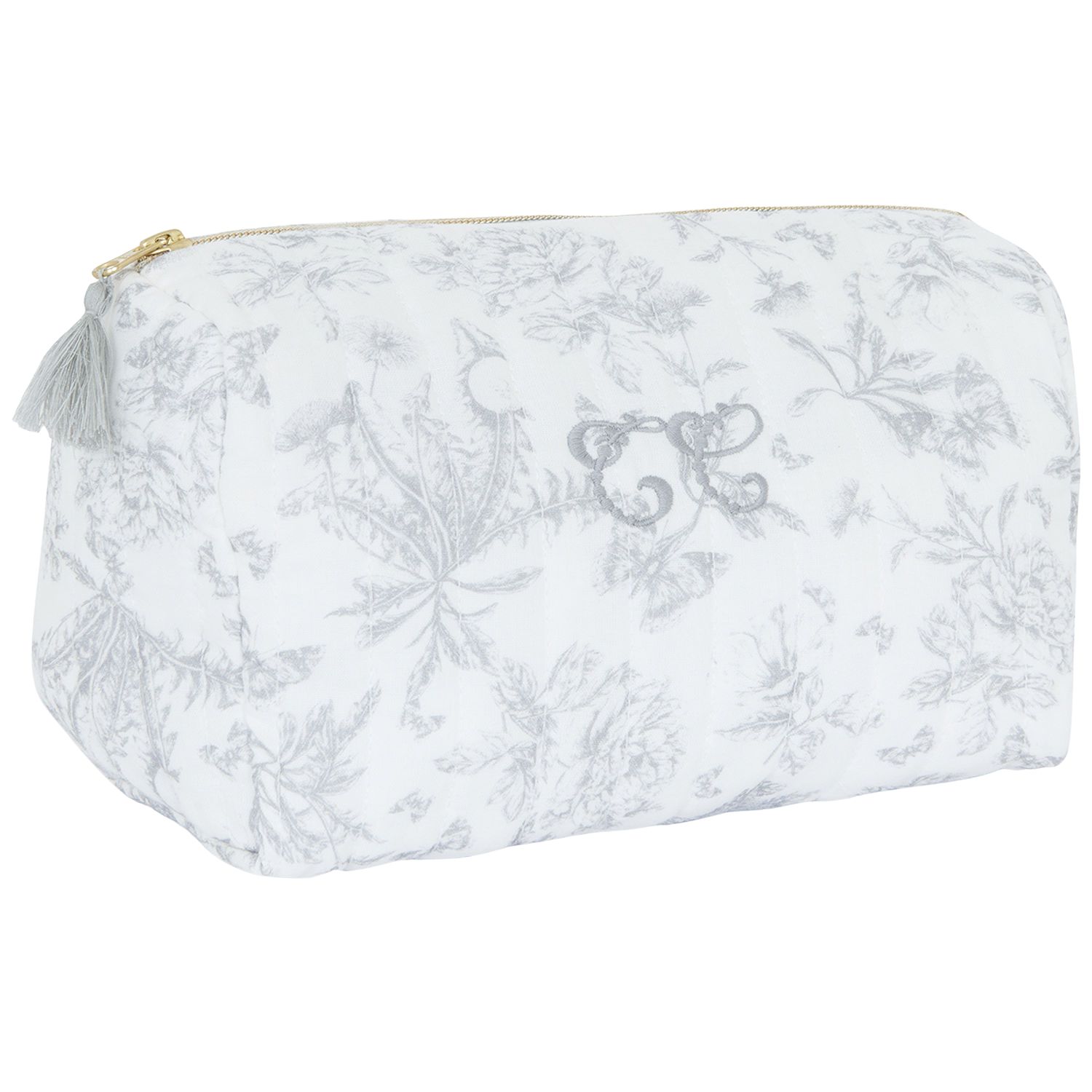 Tartine et Chocolat - Trousse de toilette Toile de Jouy gris