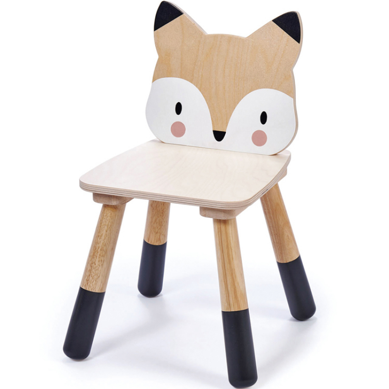 Chaise enfant renard en bois (Tender Leaf) - Image 1