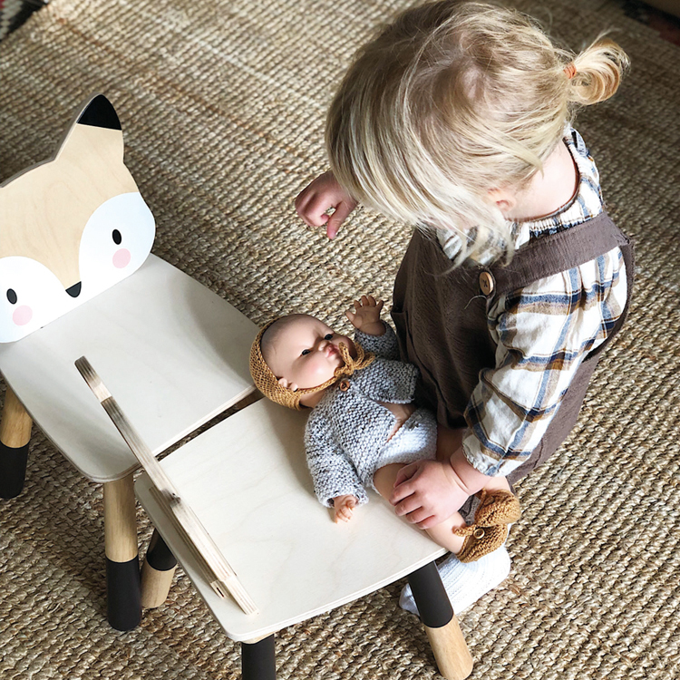 Chaise enfant renard en bois (Tender Leaf) - Image 4