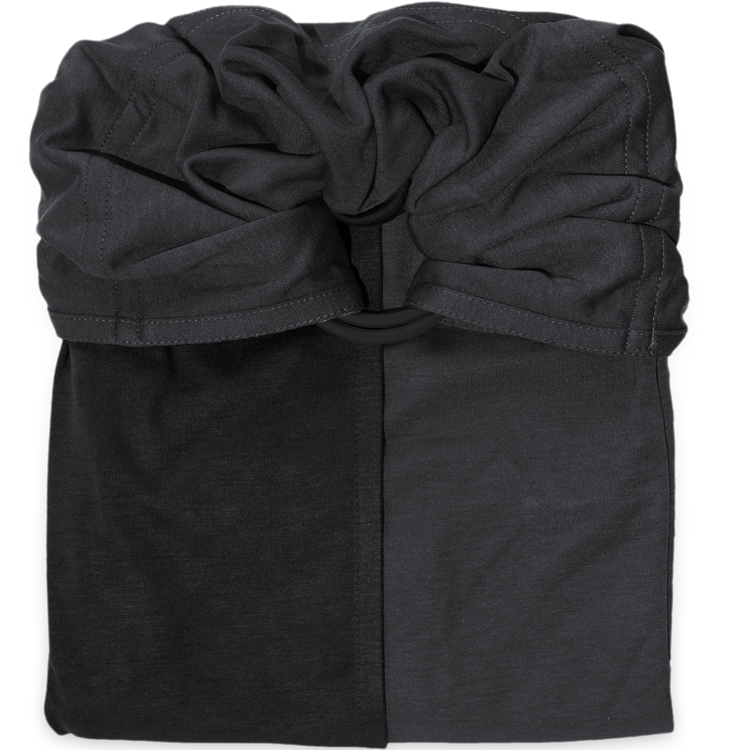Petite écharpe Sling sans noeud gris anthracite et noir (Love Radius) - Image 5