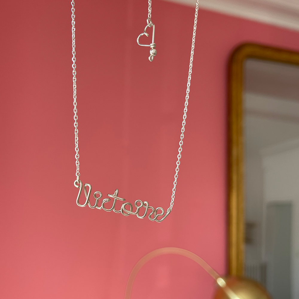 Collier chaîne Prénom argent (personnalisable) (Padam Padam) - Image 1