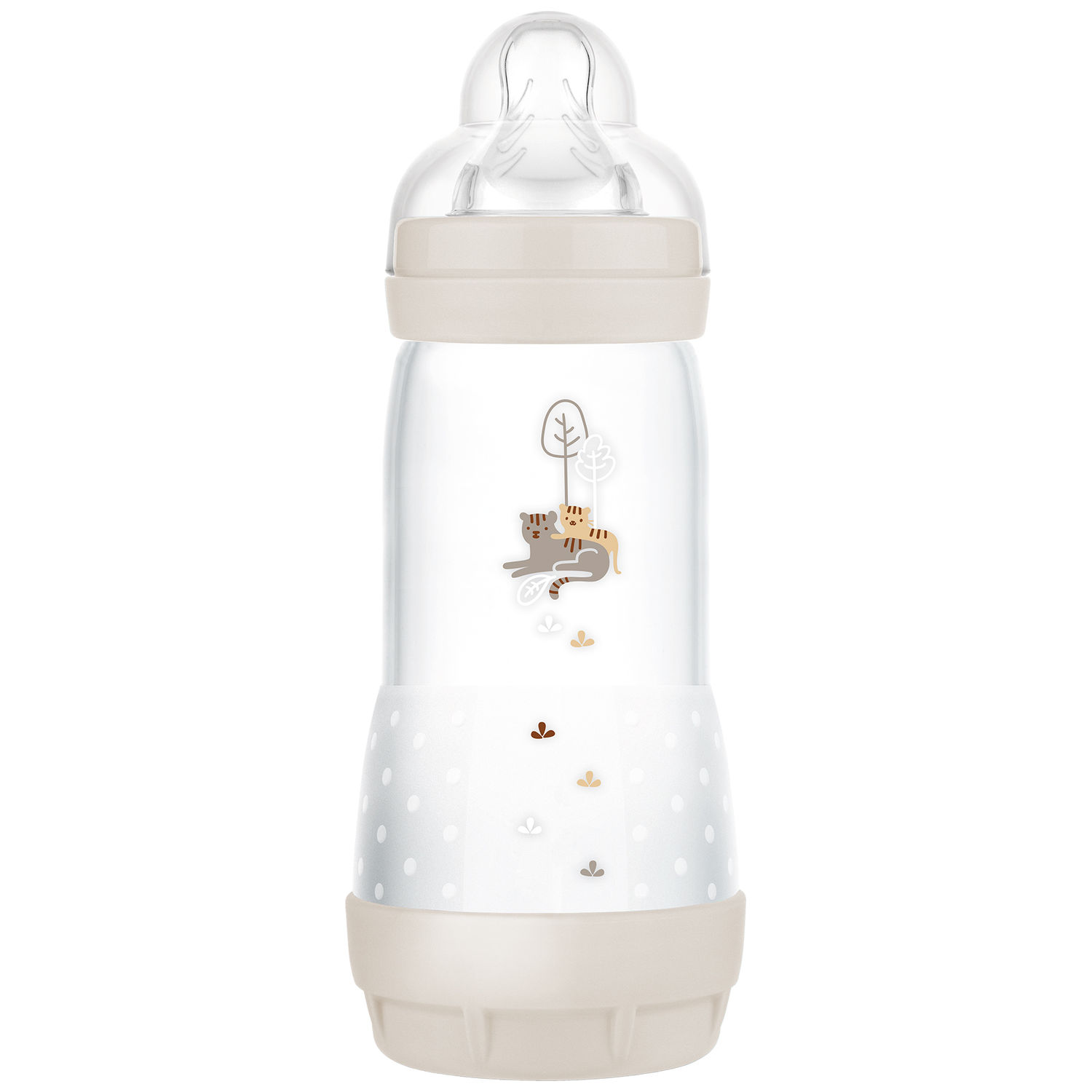 Mam - Biberon Easy Start anti-colique Sable - Tétine débit 3 (320ml)