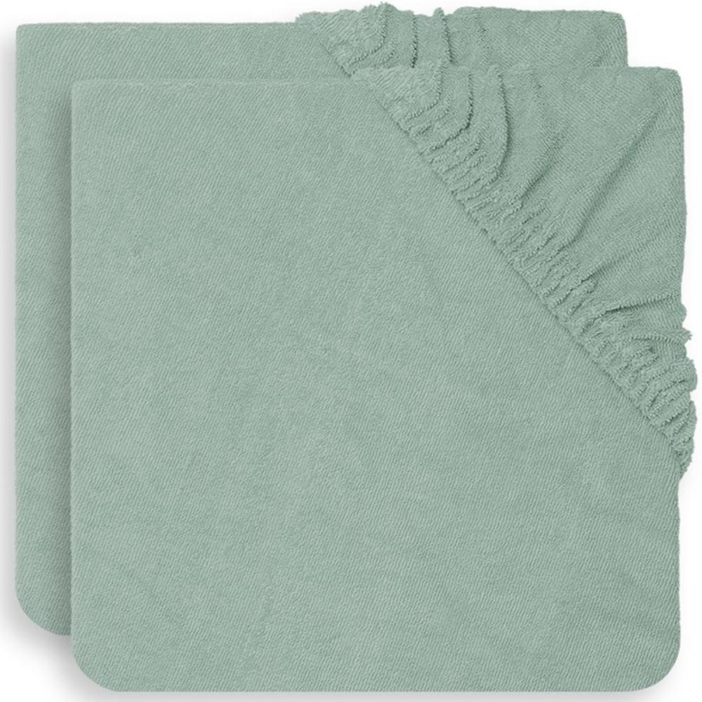Lot de 2 housses de matelas à langer en éponge Ash Green (50 x 70 cm) (Jollein) - Image 1
