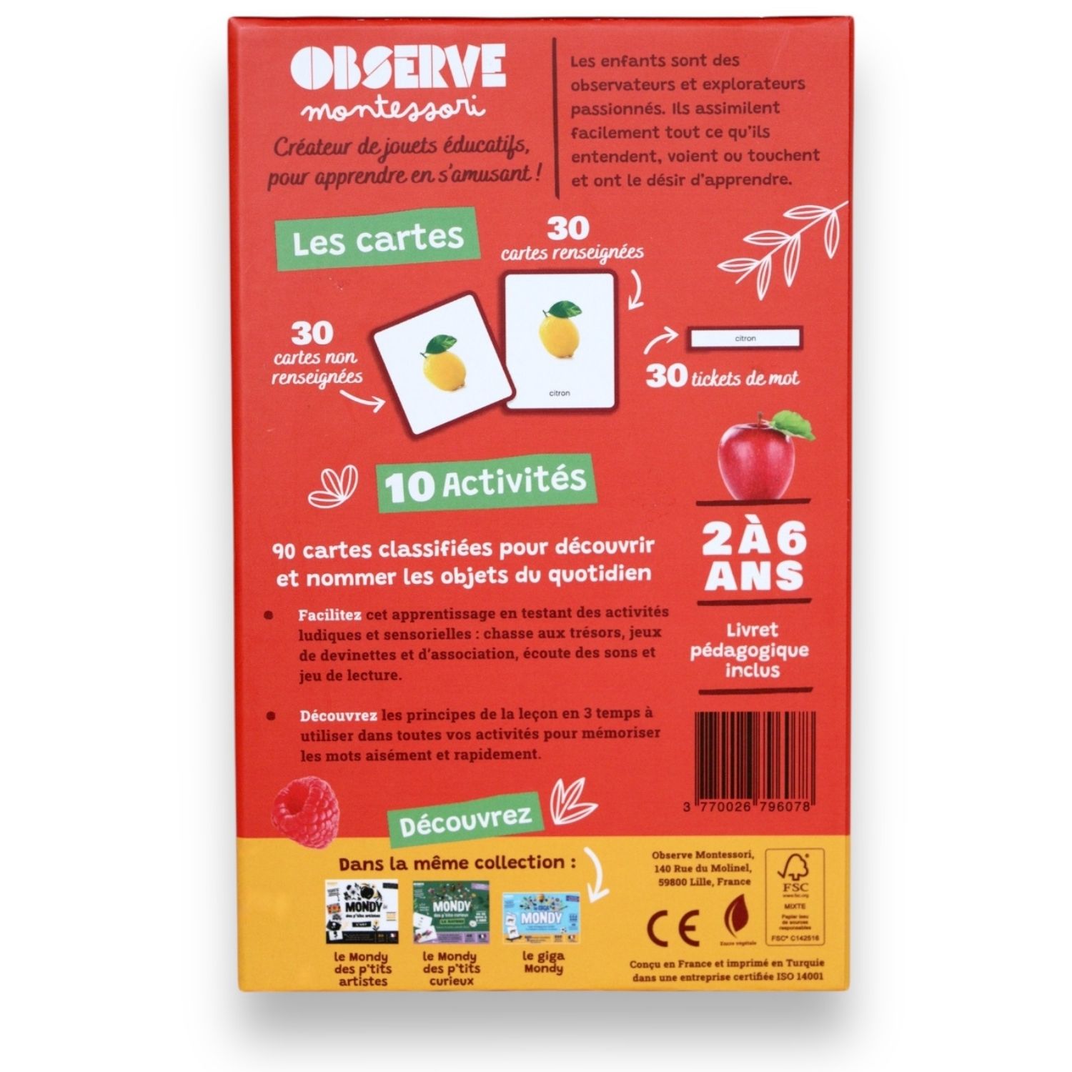 Coffret Mini Mondy (jeu de langage autour des fruits et légumes) (Observe Édition) - Image 8