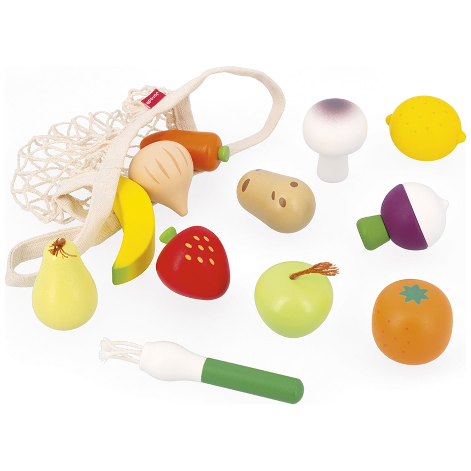 Janod - Filet de fruits et légumes Mamie Soleil (12 pièces)