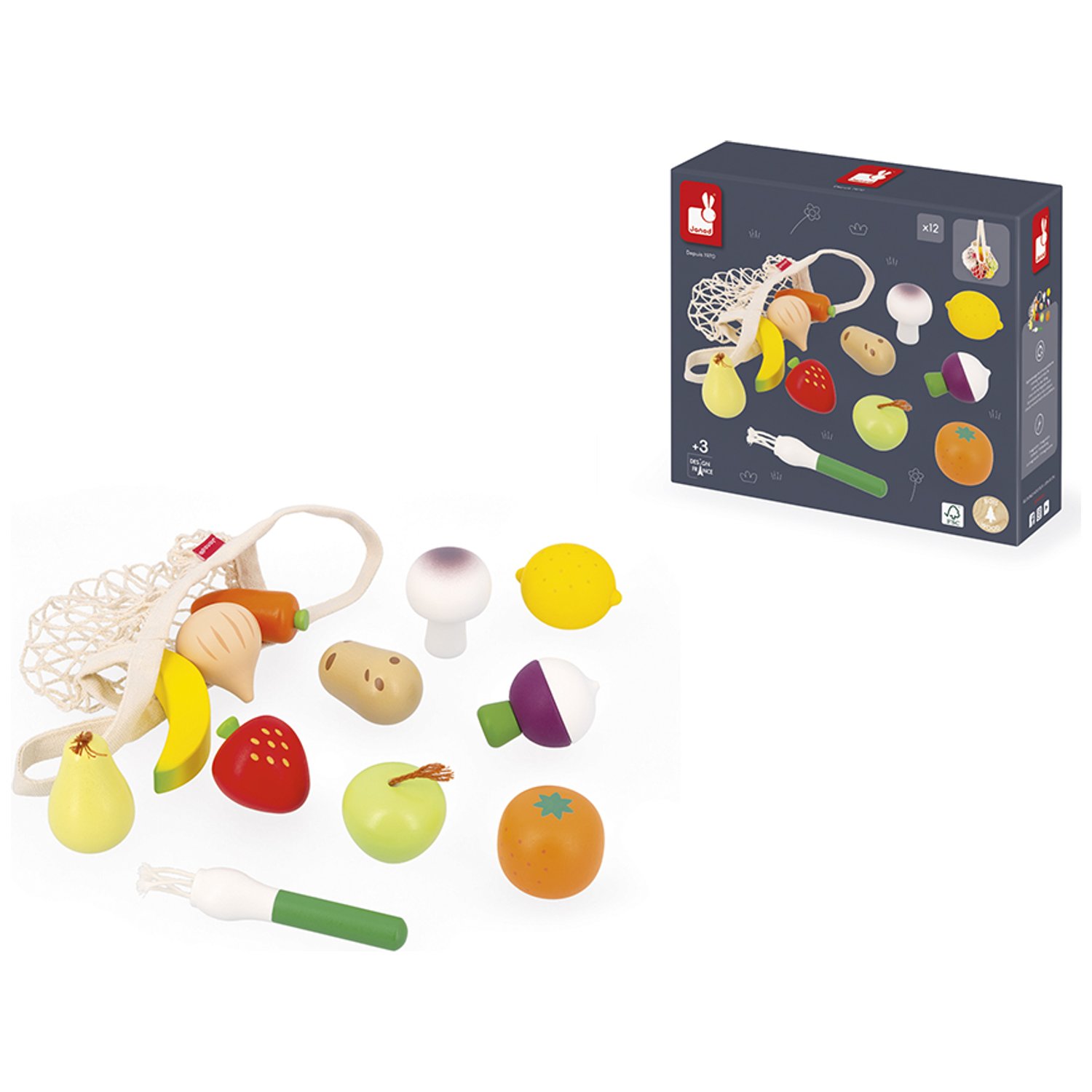 Filet de fruits et légumes Mamie Soleil (12 pièces) (Janod) - Image 8