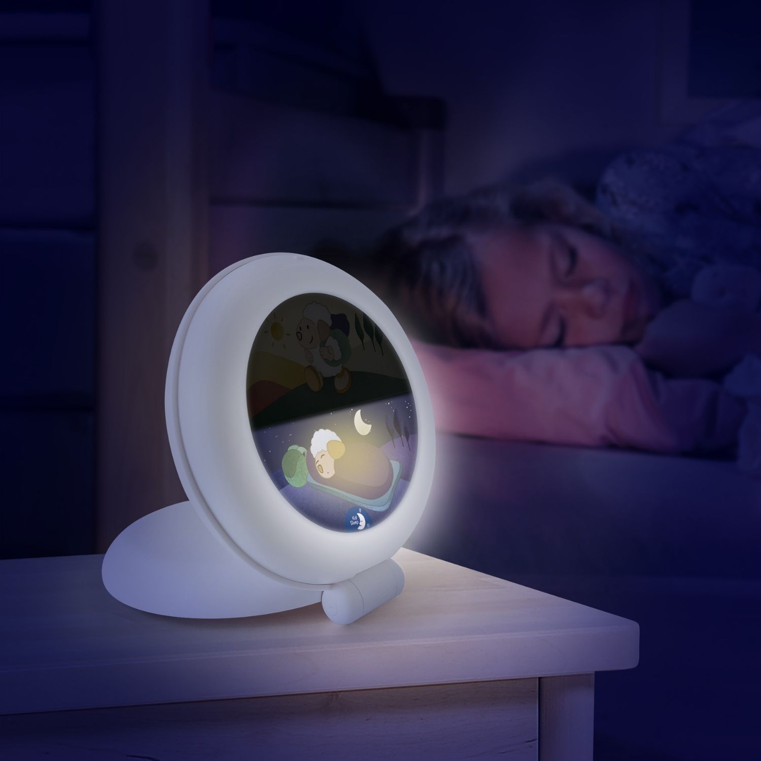 Veilleuse indicateur de réveil Kid'Sleep Globetrotter blanc (Pabobo) - Image 3