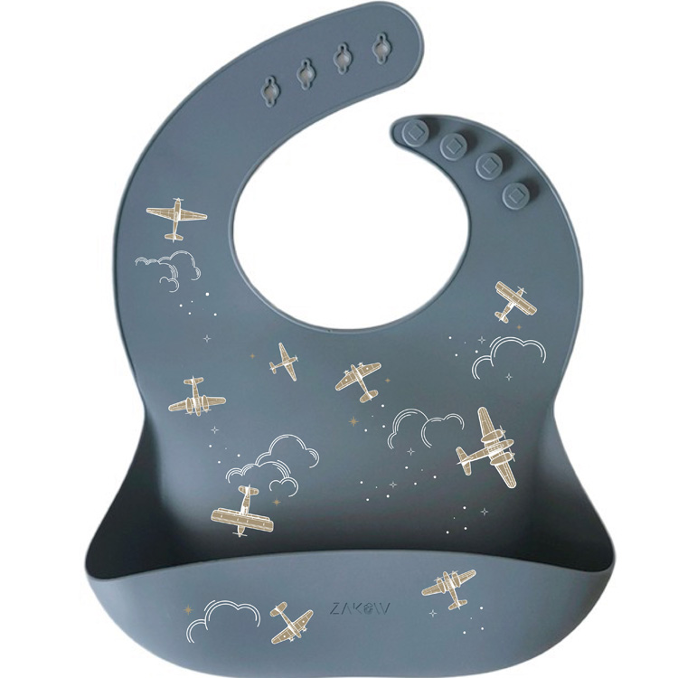 Bavoir en silicone à poche Aviateur (Zakuw) - Image 1