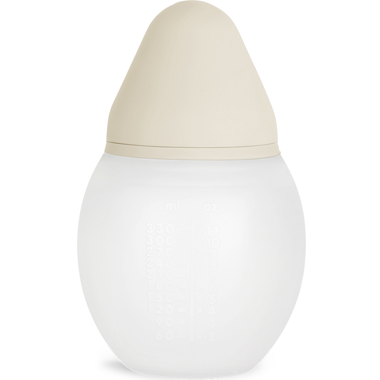 Elhée - Biberon anti-colique en silicone sand (330 ml)