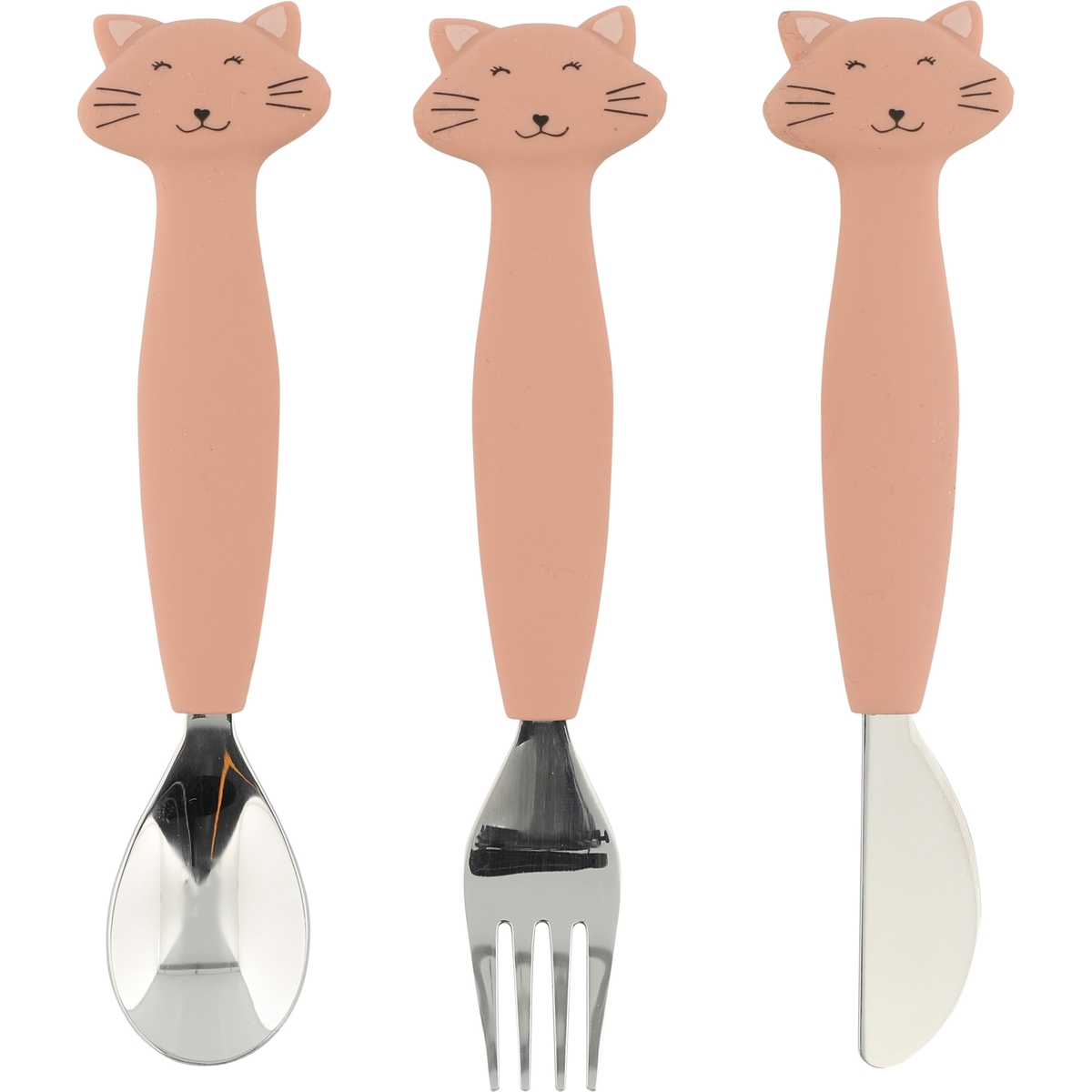 Set de 3 couverts en silicone Mrs. Cat (3 pièces) (Trixie) - Image 1