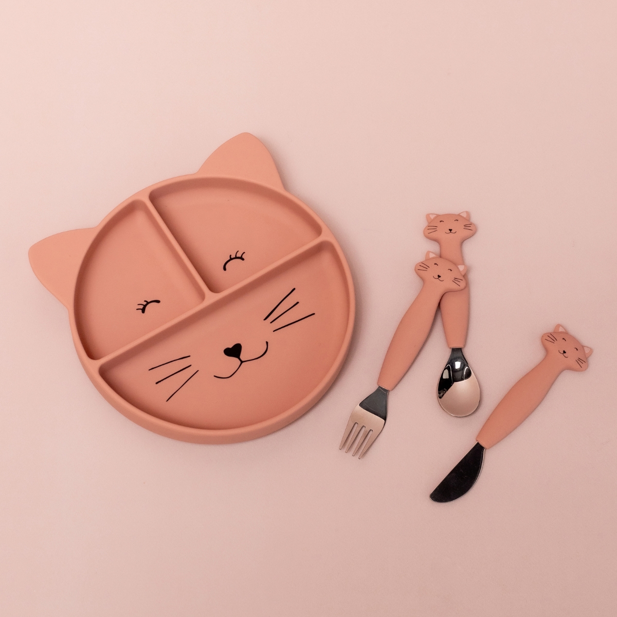 Set de 3 couverts en silicone Mrs. Cat (3 pièces) (Trixie) - Image 2