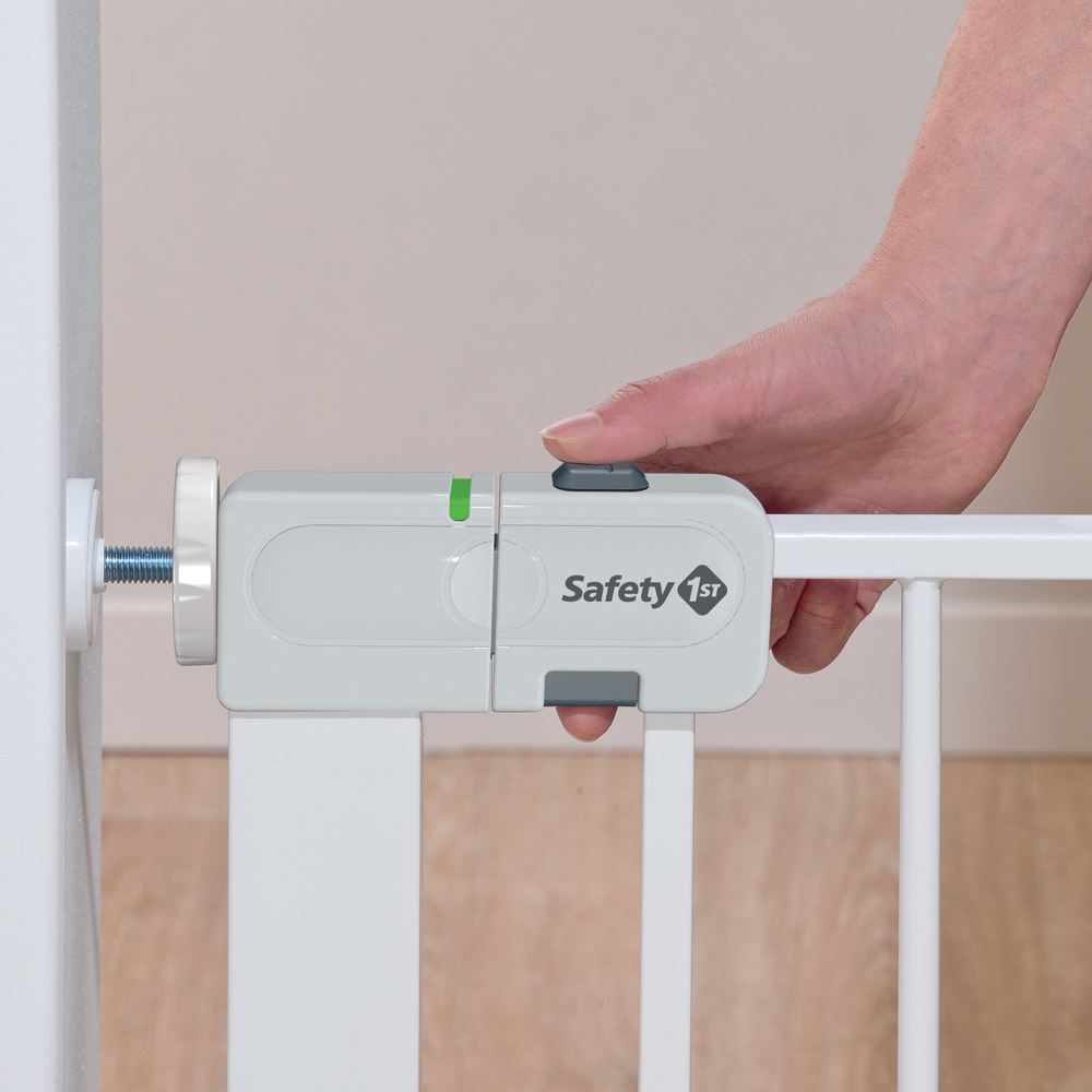 Barrière de sécurité auto close métal blanc (Safety 1st) - Image 5
