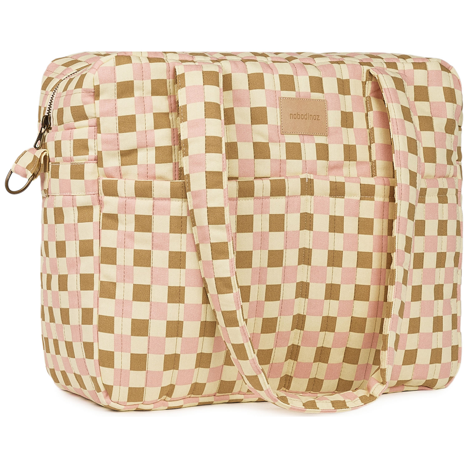 Nobodinoz - Sac à langer imperméable Yellow pink mosaic Hyde Park