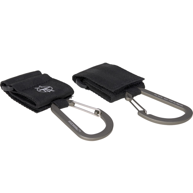 Attaches poussette pour sac à langer avec mousqueton Casual noir (Lassig) - Image 1