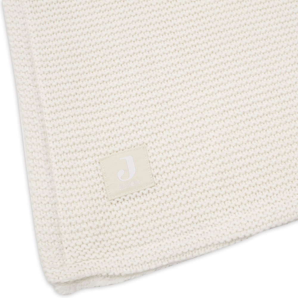 Couverture en polaire Basic Knit Ivory (75 x 100 cm) (Jollein) - Image 8