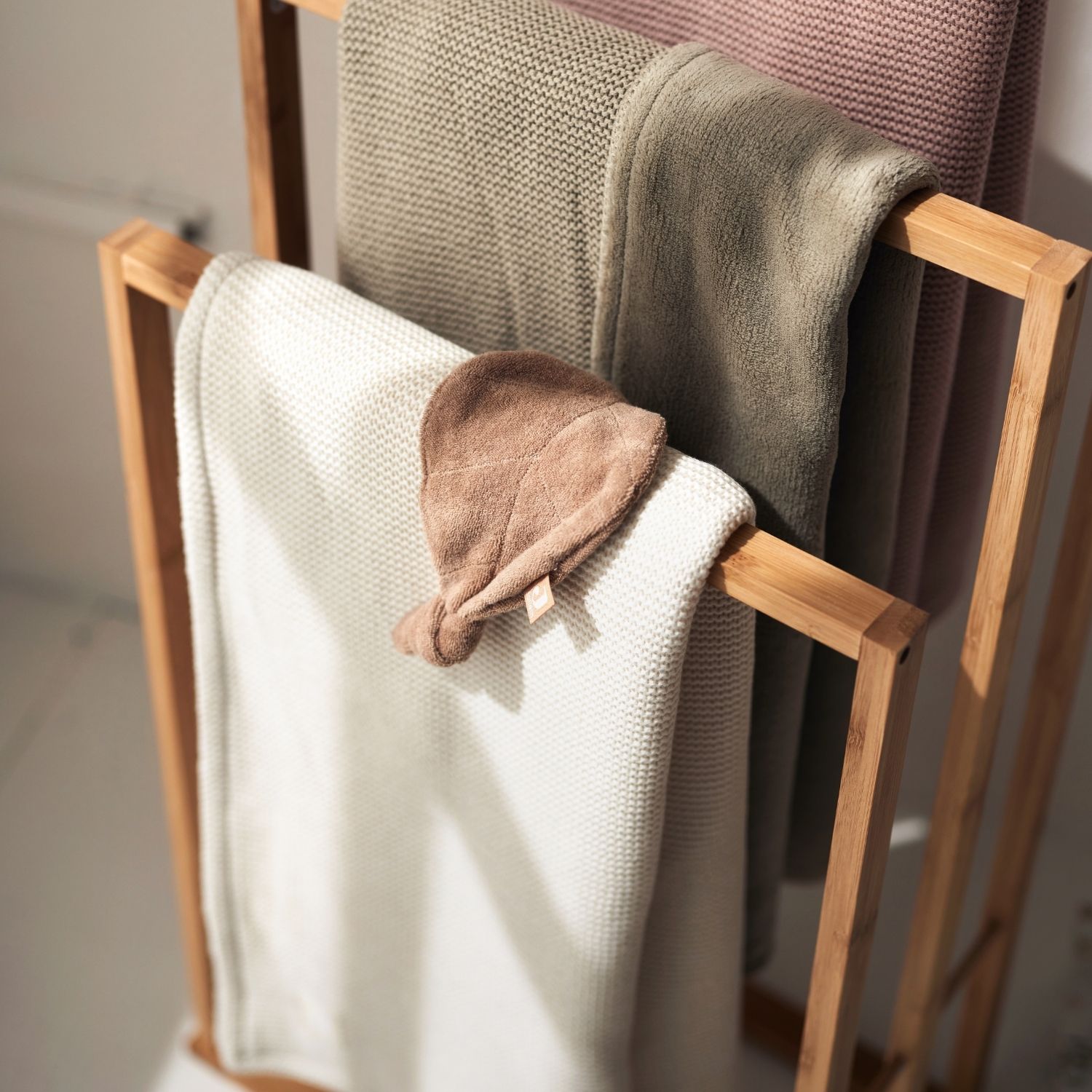 Couverture en polaire Basic Knit Ivory (75 x 100 cm) (Jollein) - Image 2