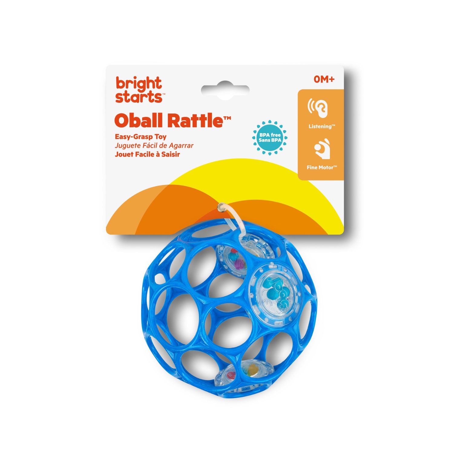 Balle hochet sensoriel bleu (Oball) - Image 3