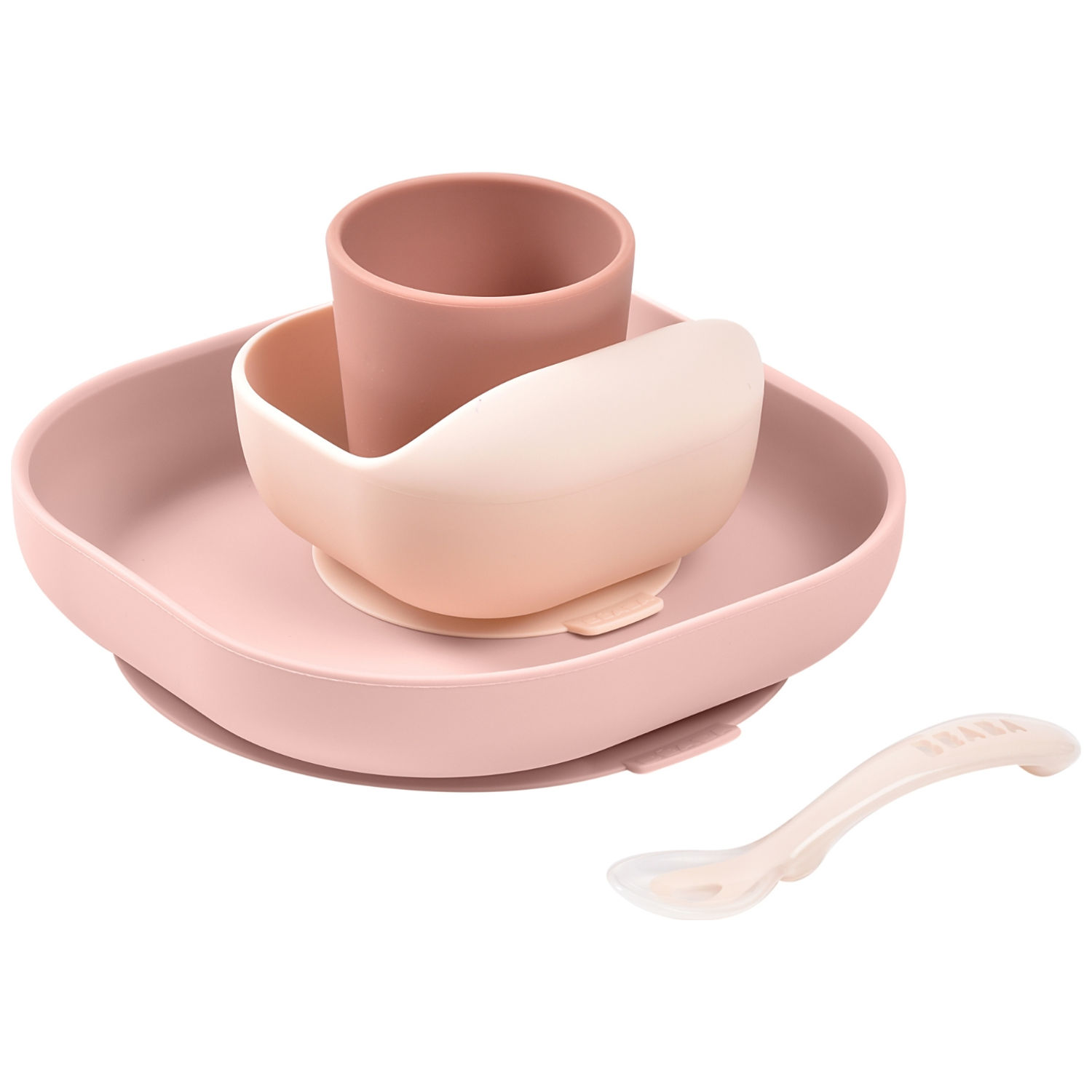 Béaba - Coffret repas silicone Barbe à papa (4 pièces)