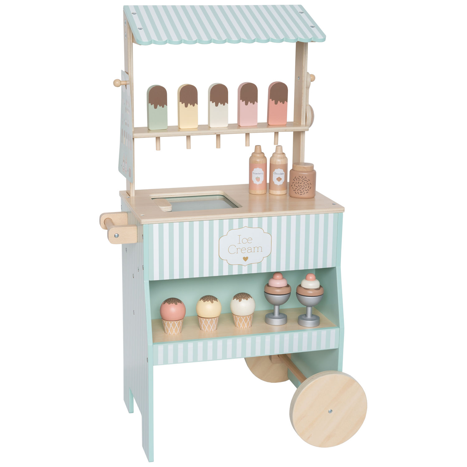 Stand de crèmes glacées en bois