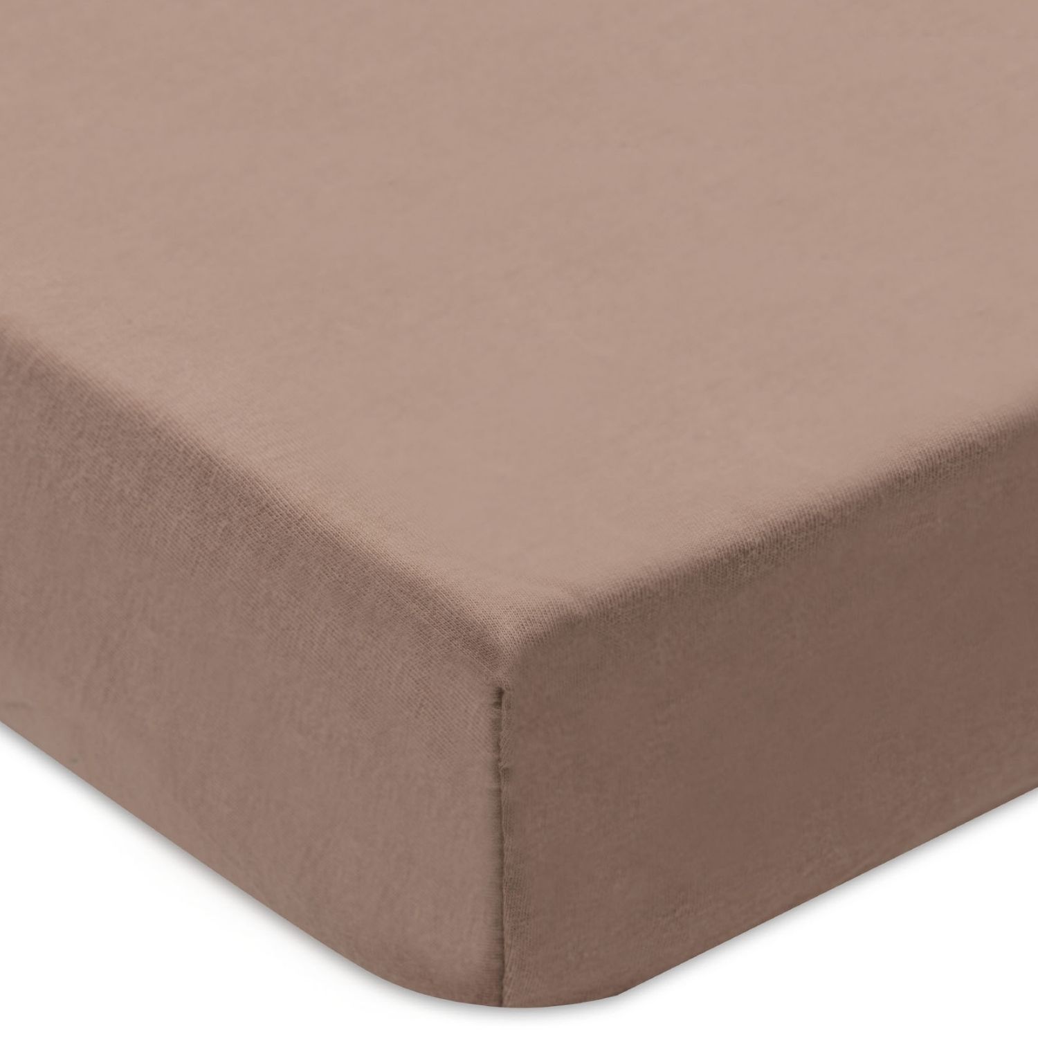 Lot de 2 draps housses en jersey Milky Coffee-Ivory (60 x 120 cm) (Jollein) - Image 2