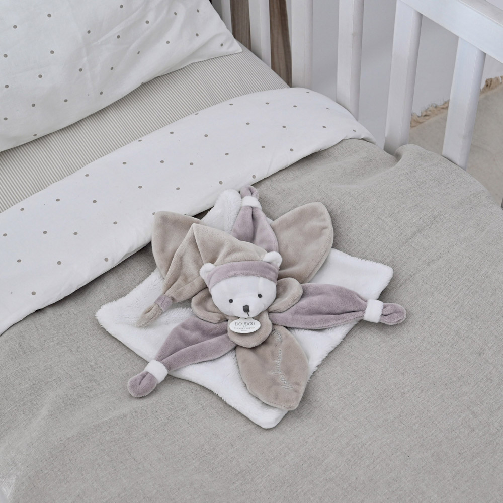 Coffret doudou pétale J'aime mon doudou ours beige (24 cm) (Doudou et Compagnie) - Image 2