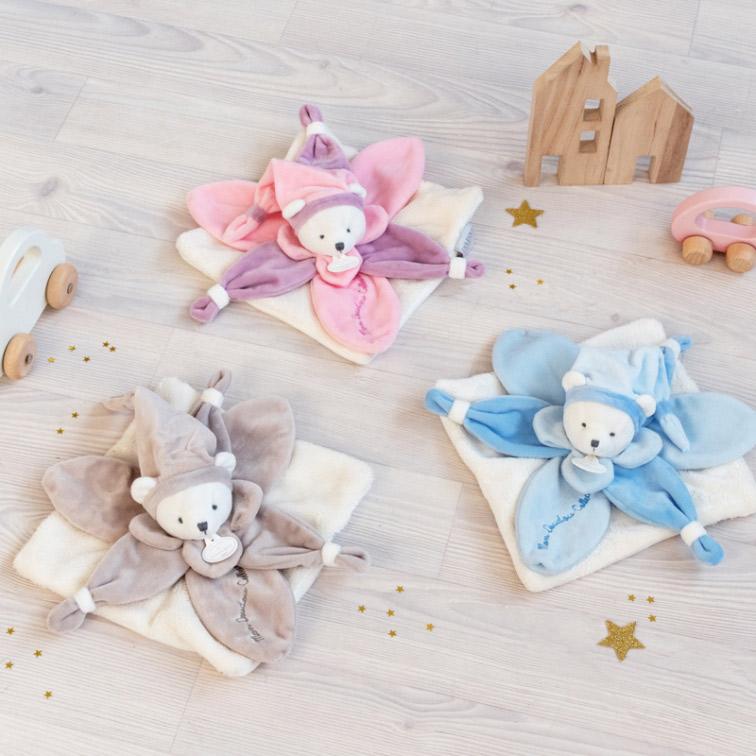 Coffret doudou pétale J'aime mon doudou ours beige (24 cm) (Doudou et Compagnie) - Image 3