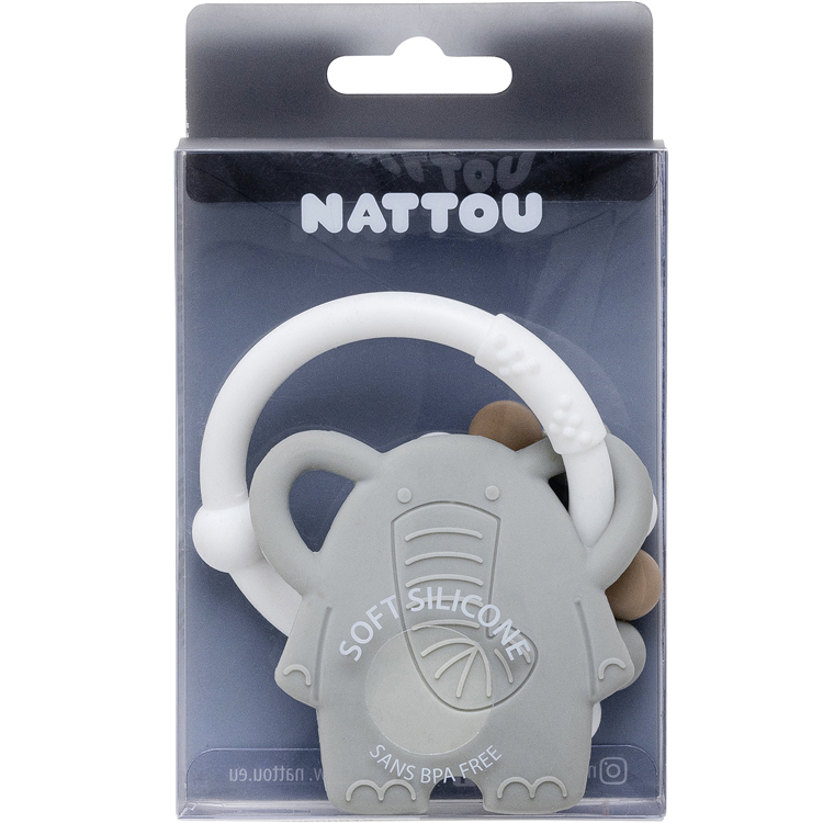 Anneau de dentition en silicone Eléphant (Nattou) - Image 1
