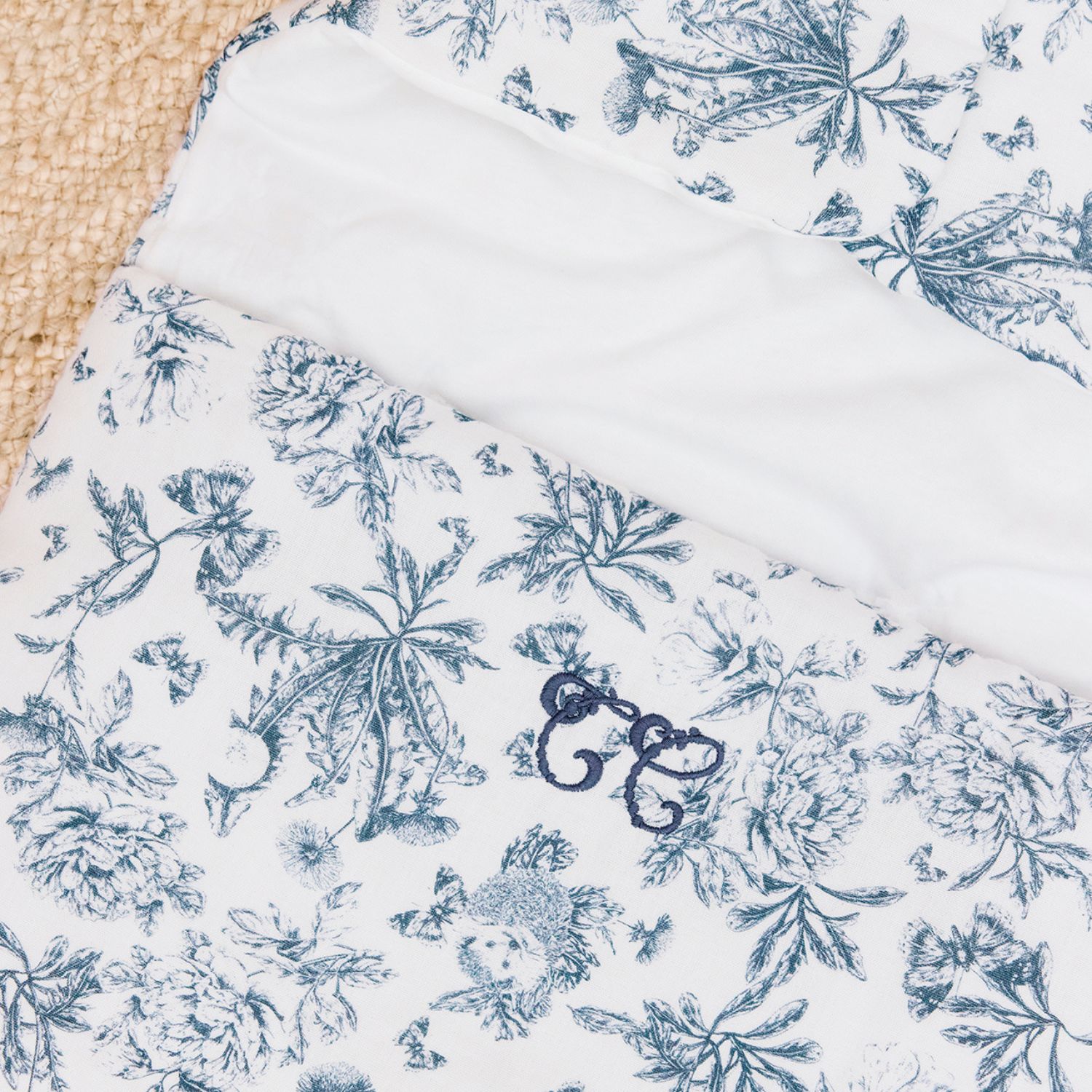 Nid d'ange passe sangle Toile de Jouy bleu (Tartine et Chocolat) - Image 1