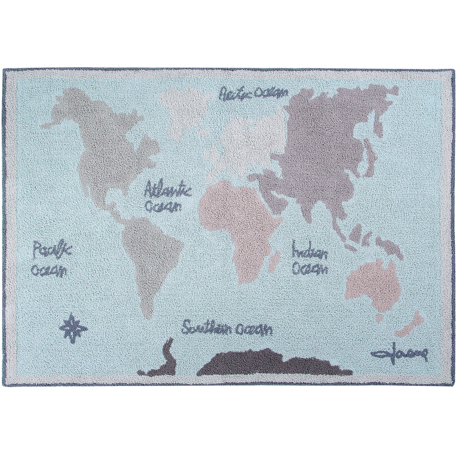 Tapis lavable carte du monde (140 x 200 cm) (Lorena Canals) - Image 1