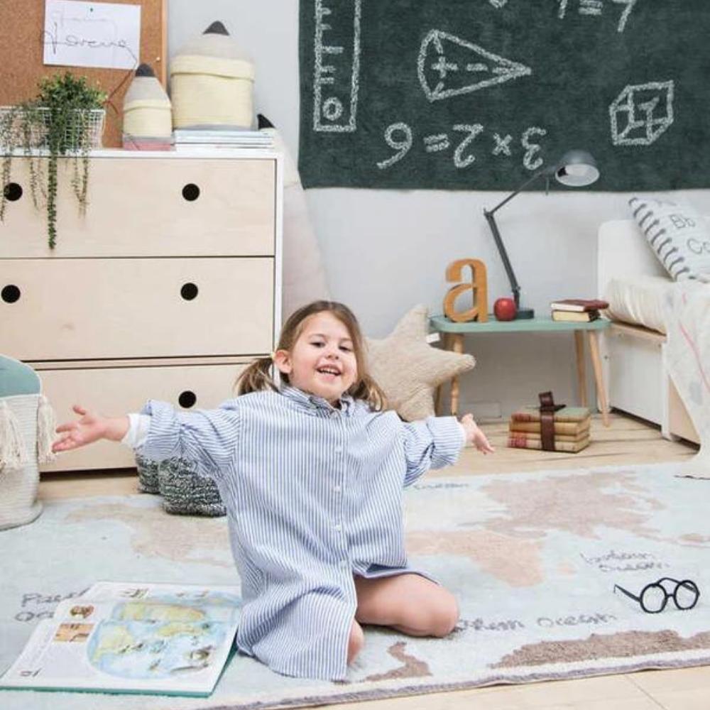 Tapis lavable carte du monde (140 x 200 cm) (Lorena Canals) - Image 3