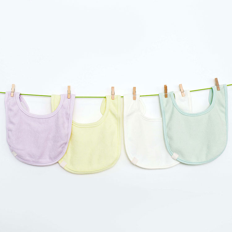 Lot de 3 bavoirs éponge à velcro blancs (Lassig) - Image 3