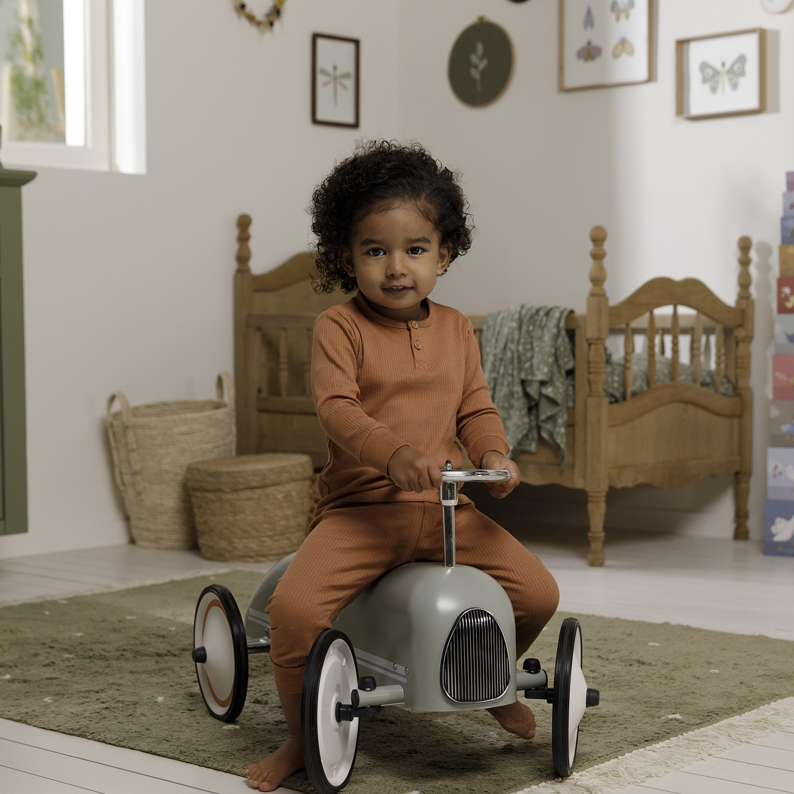Porteur voiture Rétro Roller Olive (Little Dutch) - Image 2