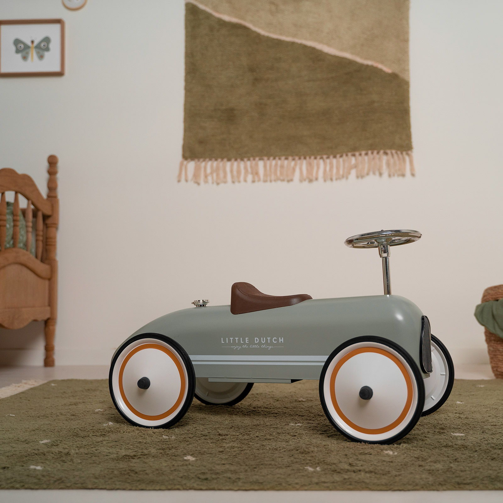 Porteur voiture Rétro Roller Olive (Little Dutch) - Image 3