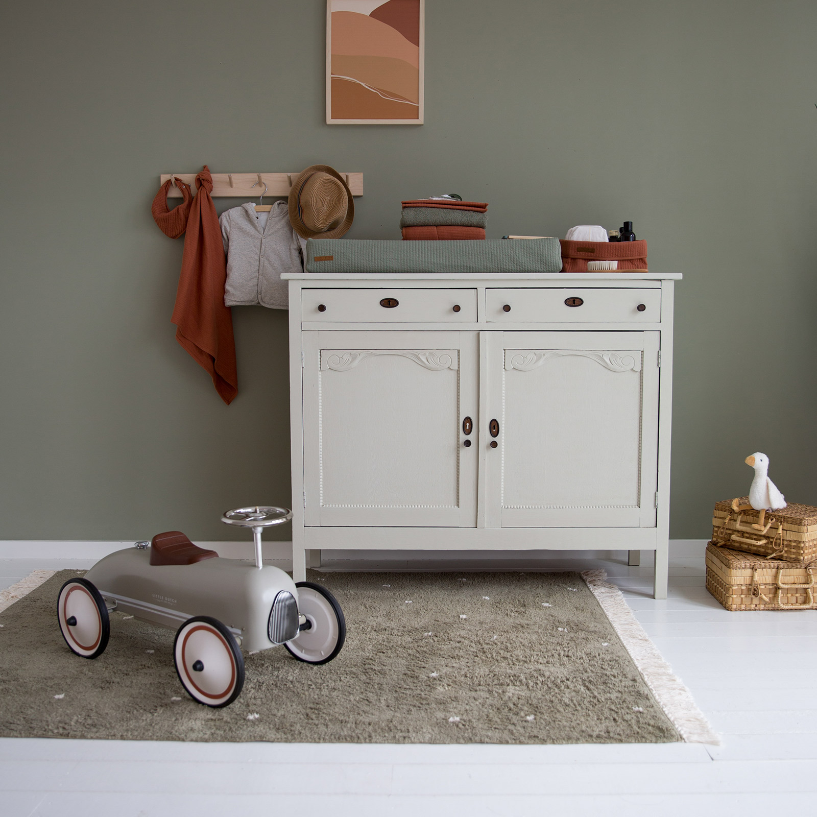Porteur voiture Rétro Roller Olive (Little Dutch) - Image 4